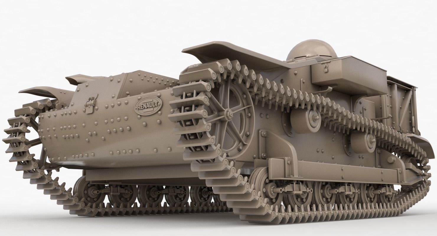 UE Tractor Clay VRay  3D model_13