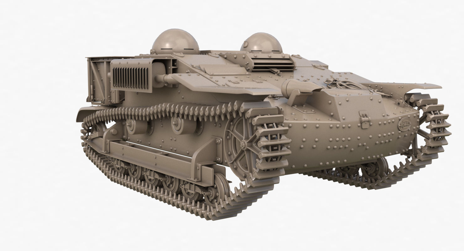 UE Tractor Clay VRay  3D model_31