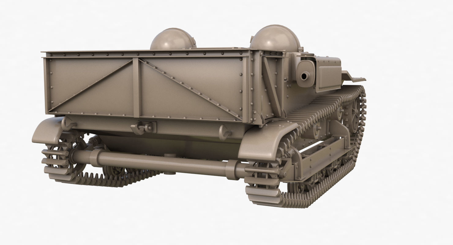 UE Tractor Clay VRay  3D model_43