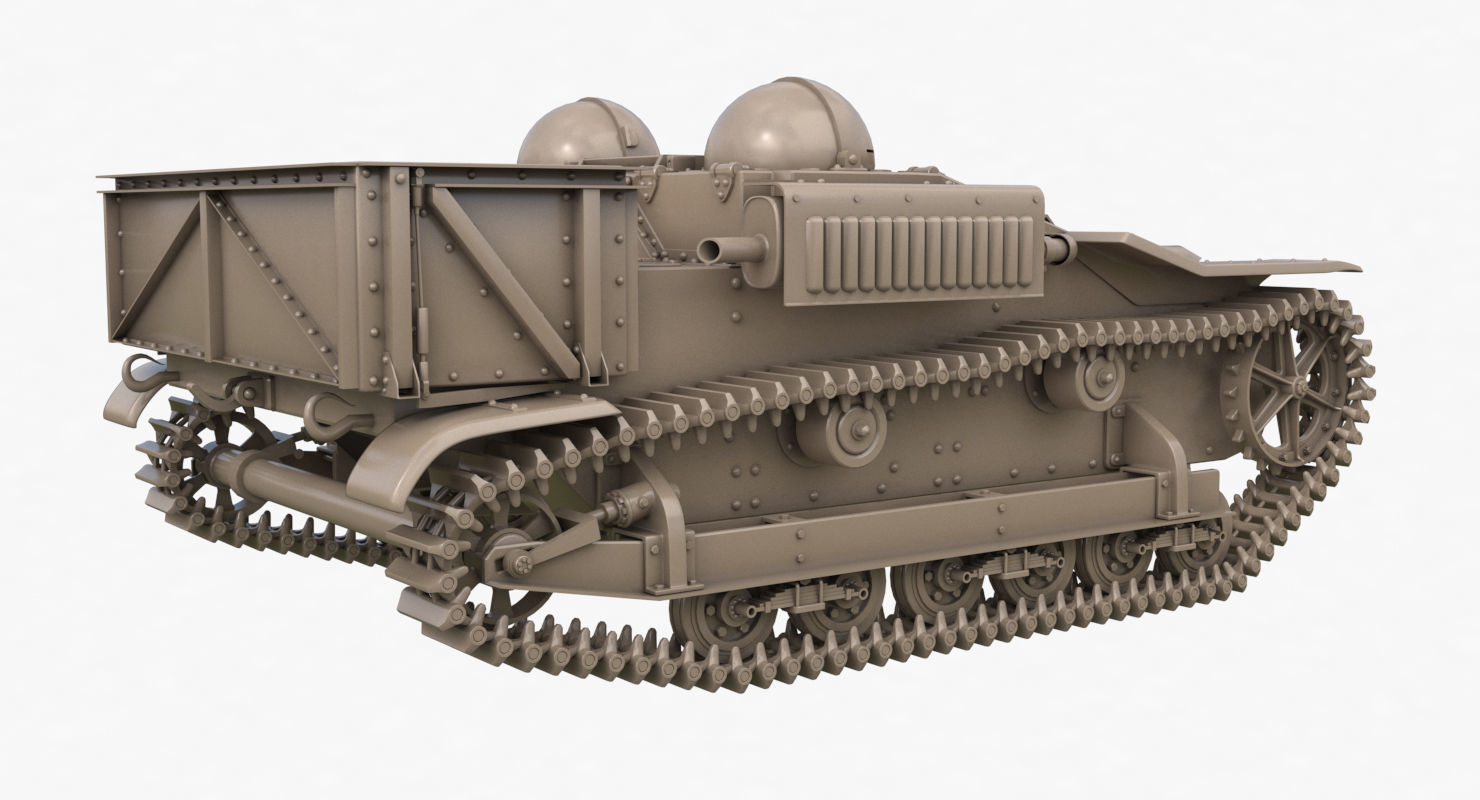 UE Tractor Clay VRay  3D model_40
