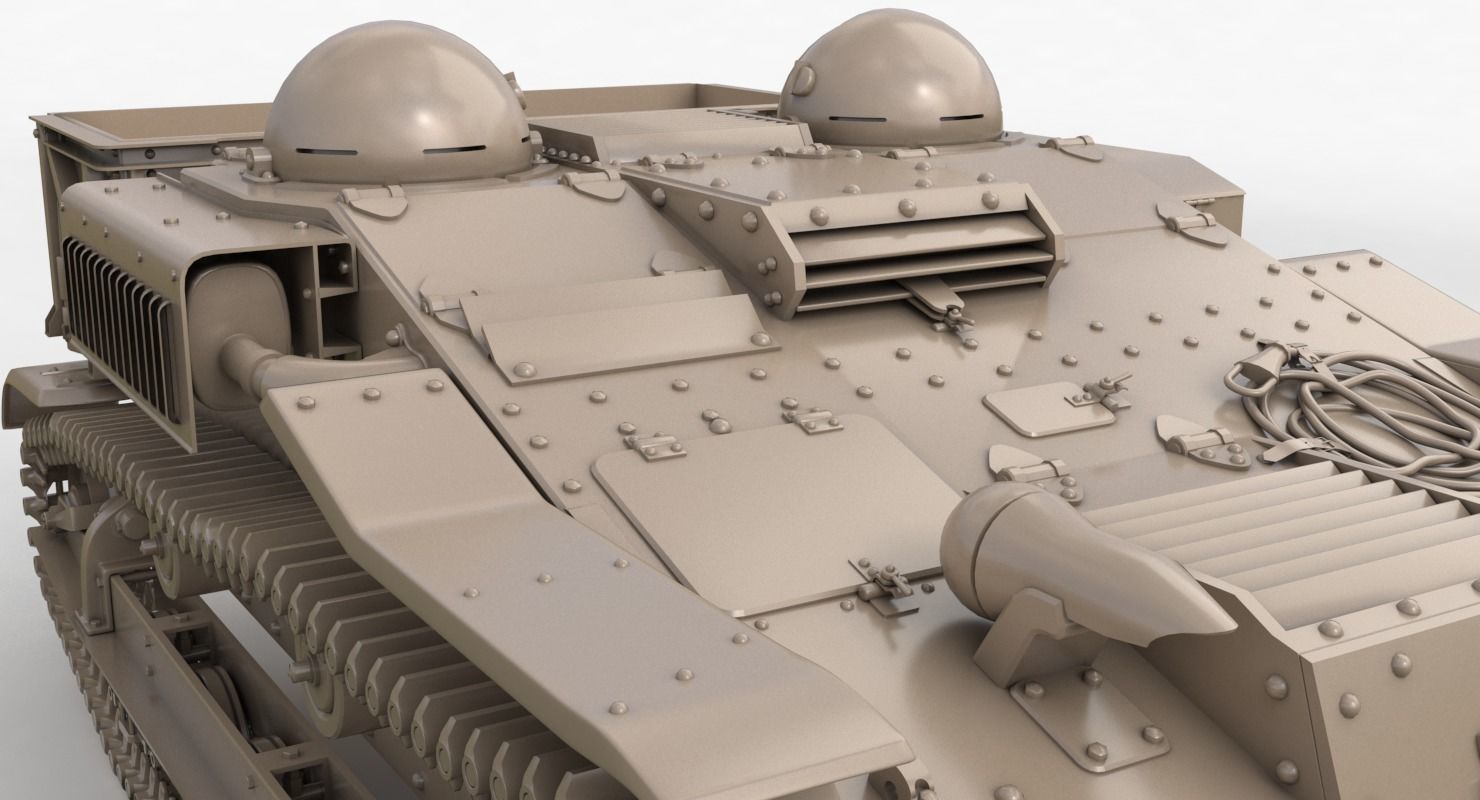 UE Tractor Clay VRay  3D model_17