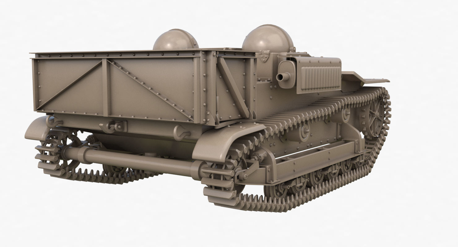 UE Tractor Clay VRay  3D model_42
