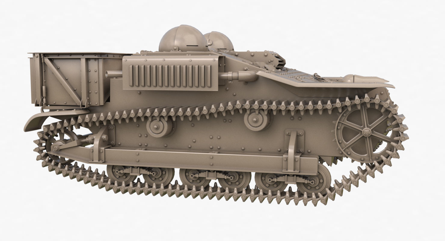 UE Tractor Clay VRay  3D model_35