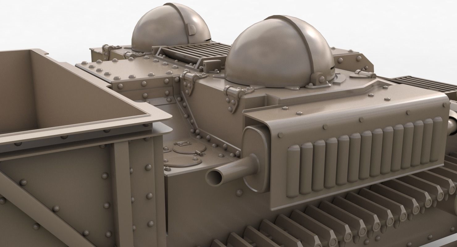 UE Tractor Clay VRay  3D model_18