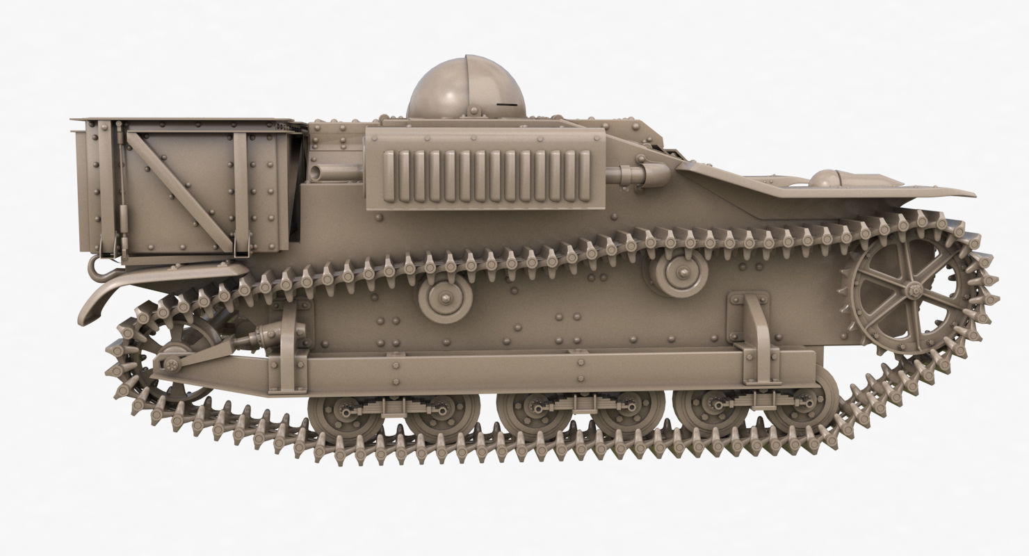 UE Tractor Clay VRay  3D model_37