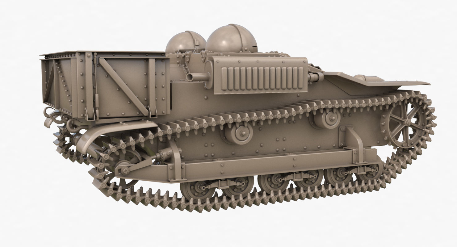 UE Tractor Clay VRay  3D model_39