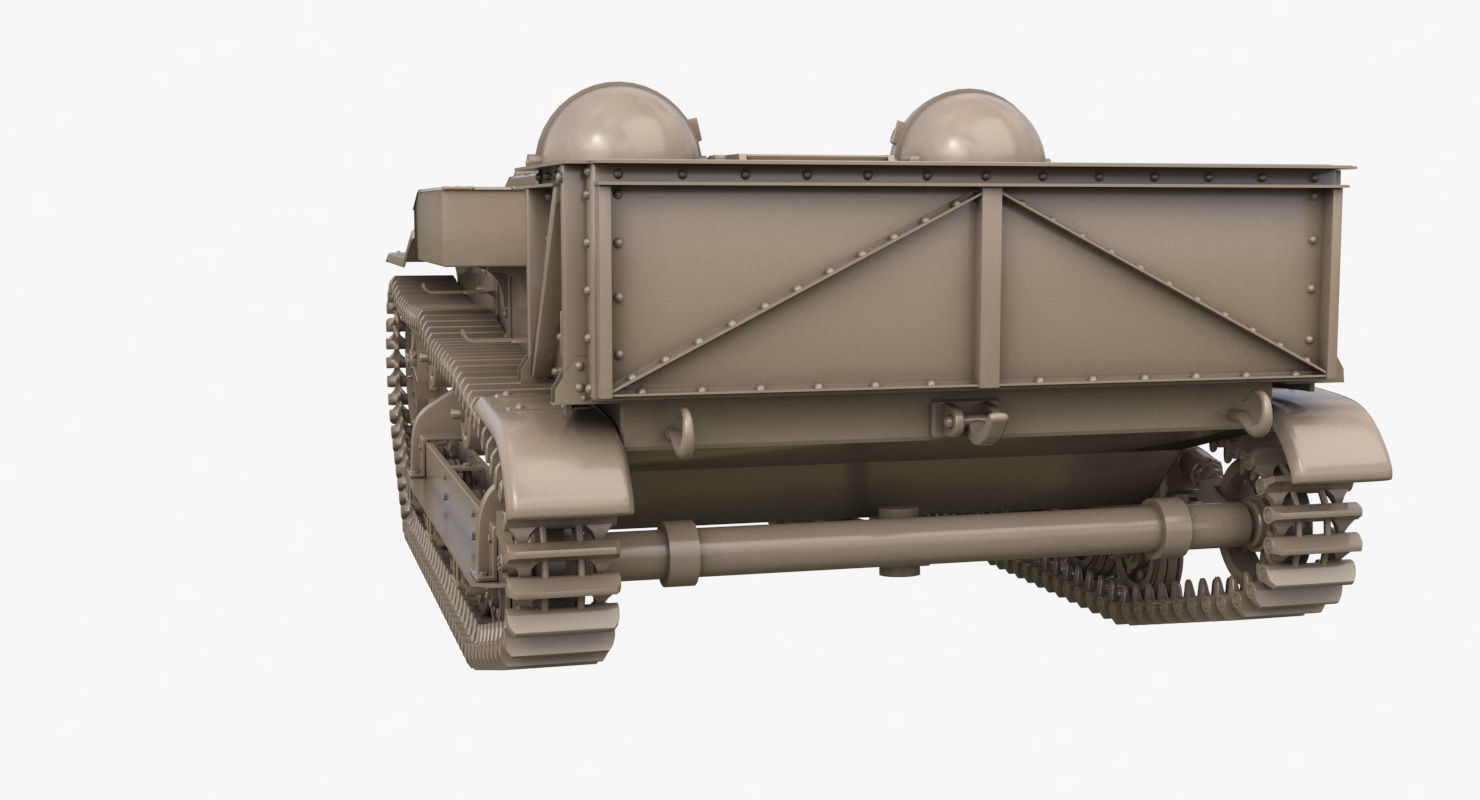 UE Tractor Clay VRay  3D model_47
