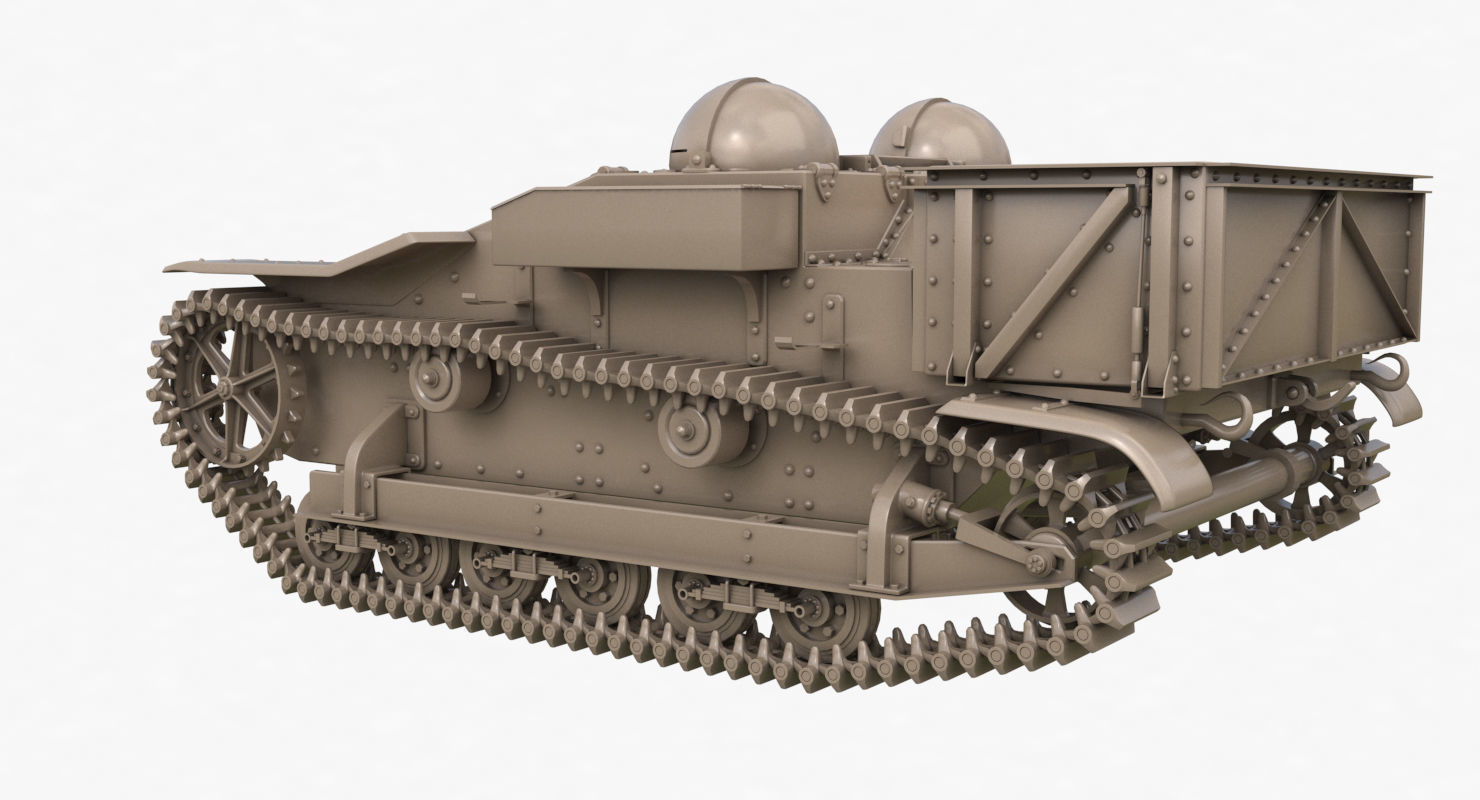 UE Tractor Clay VRay  3D model_51