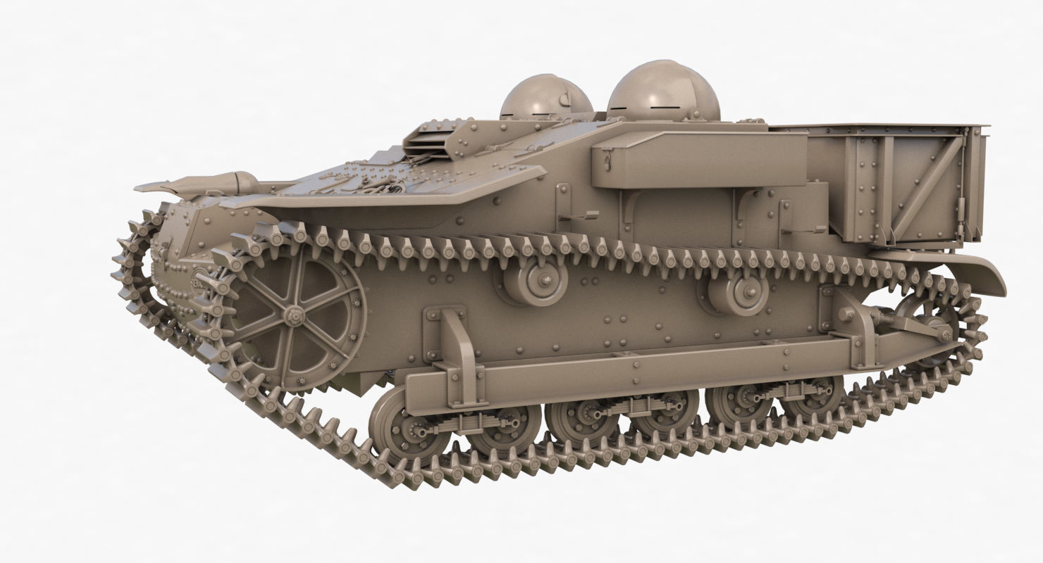 UE Tractor Clay VRay  3D model_57