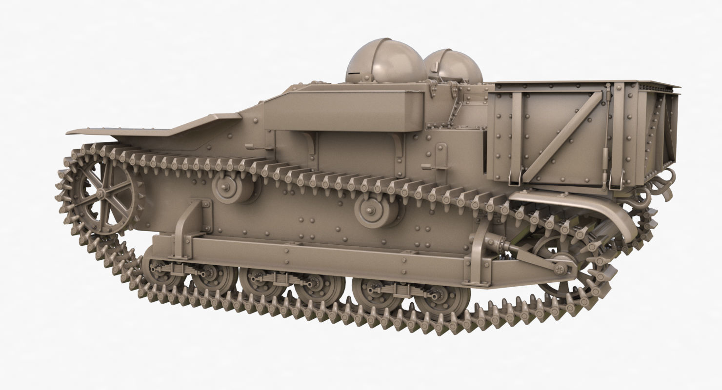 UE Tractor Clay VRay  3D model_52