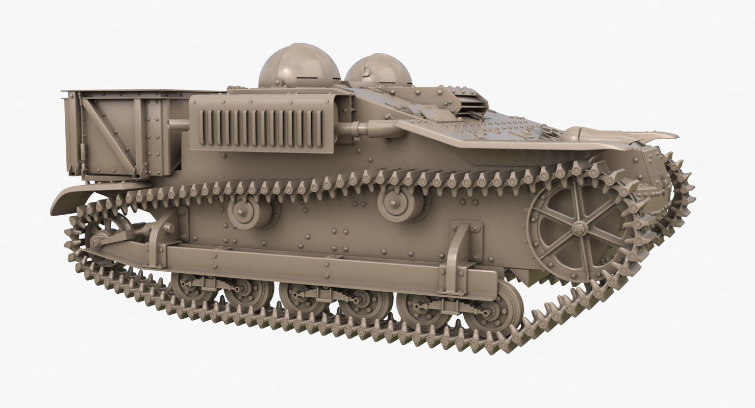 UE Tractor Clay VRay  3D model_34