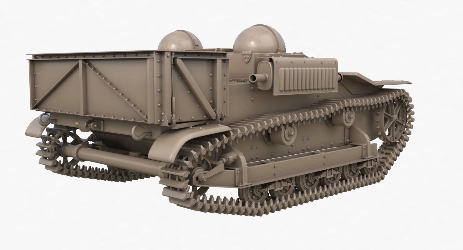 UE Tractor Clay VRay  3D model_41