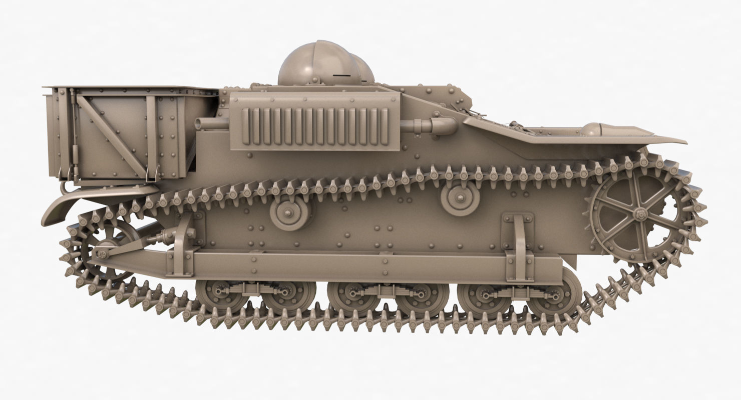 UE Tractor Clay VRay  3D model_36