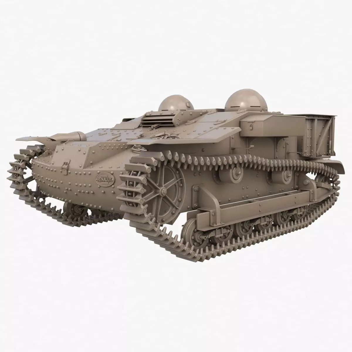 UE Tractor Clay VRay  3D model_0