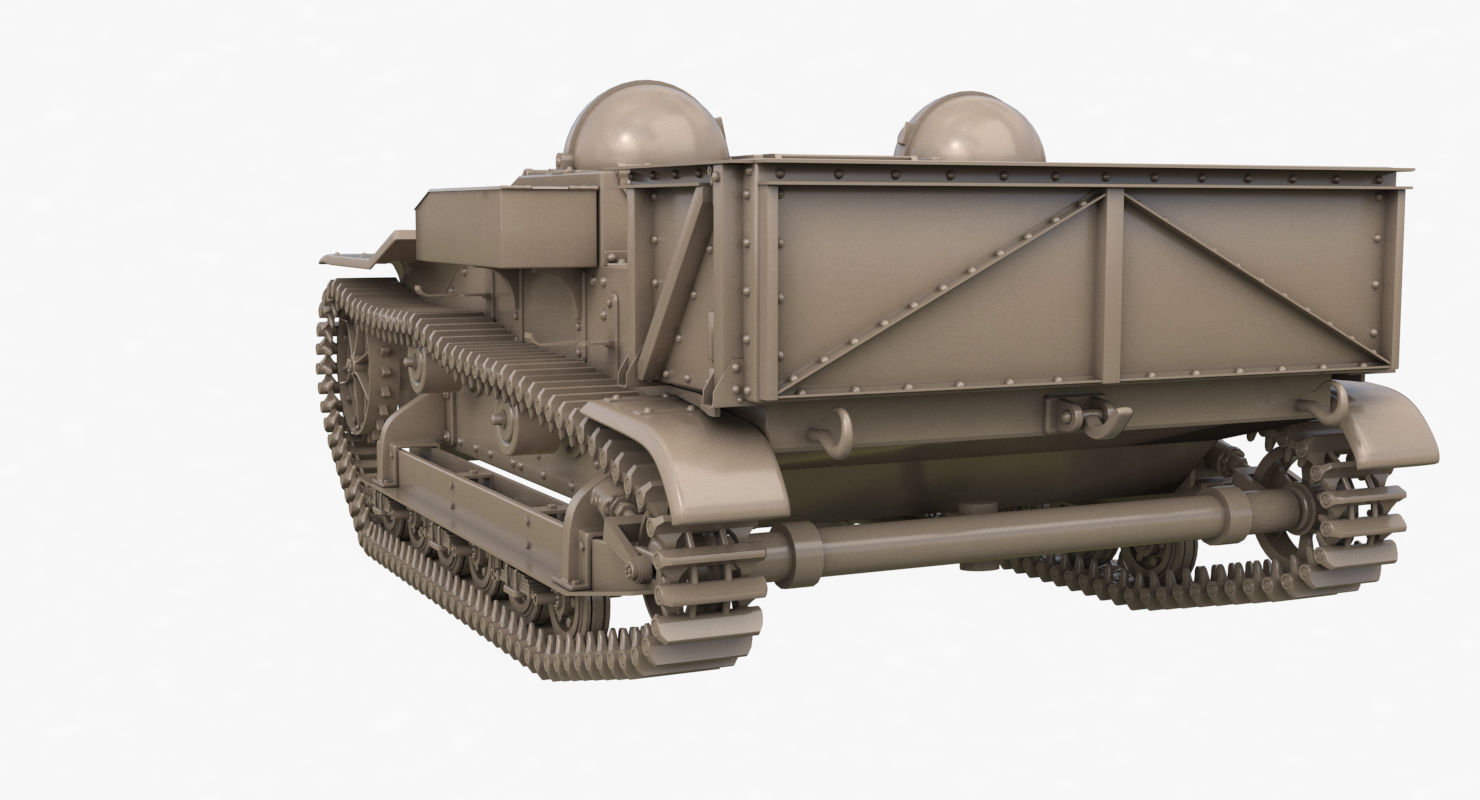 UE Tractor Clay VRay  3D model_48