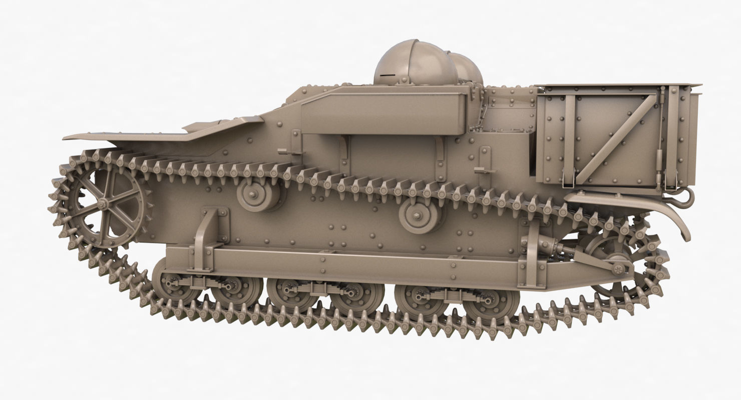UE Tractor Clay VRay  3D model_53