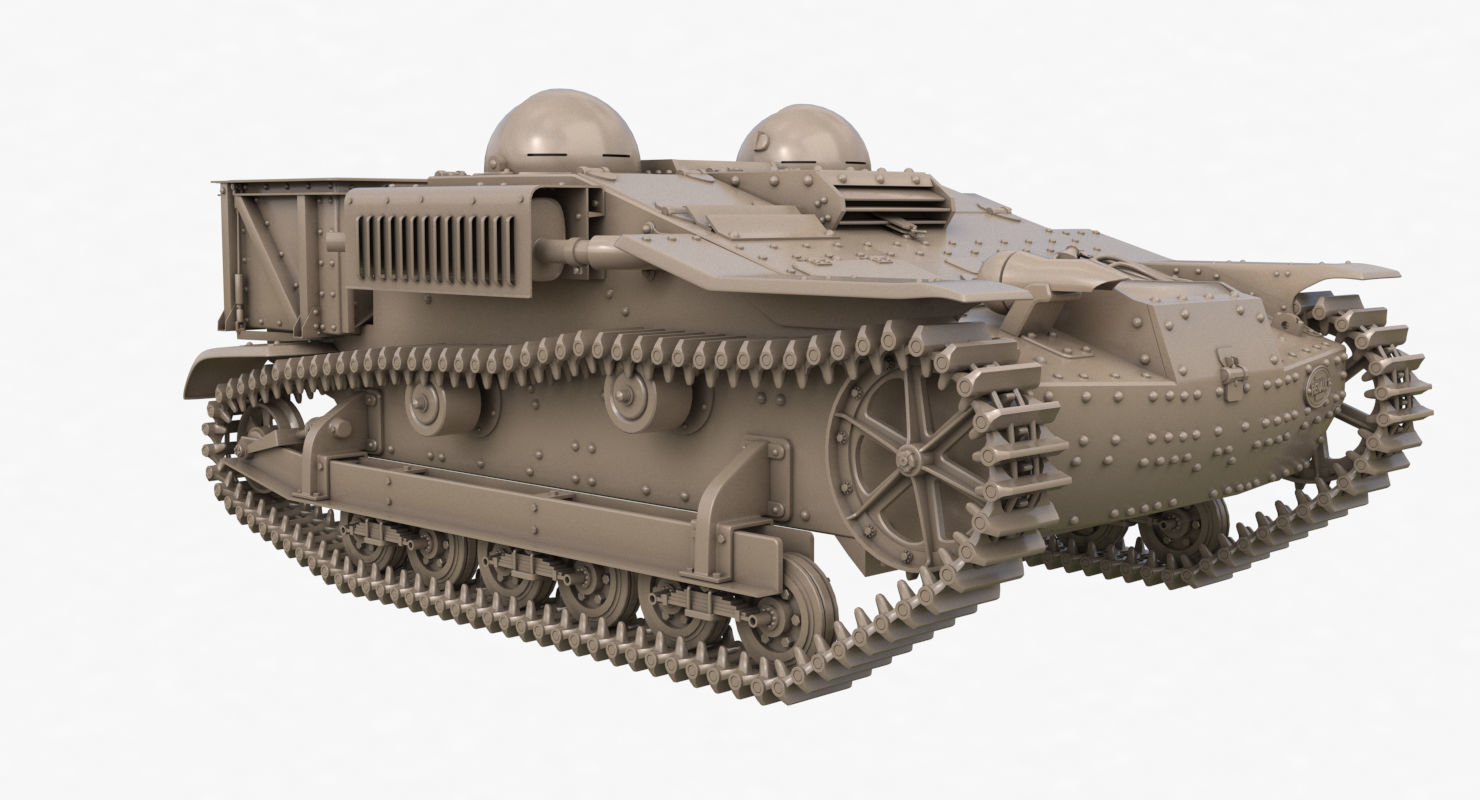 UE Tractor Clay VRay  3D model_32
