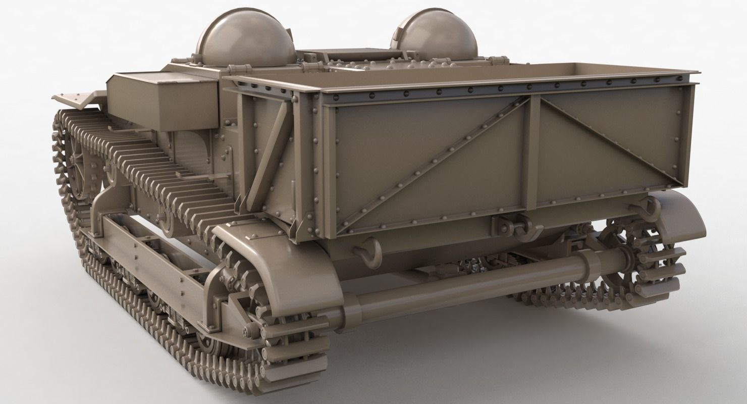 UE Tractor Clay VRay  3D model_8
