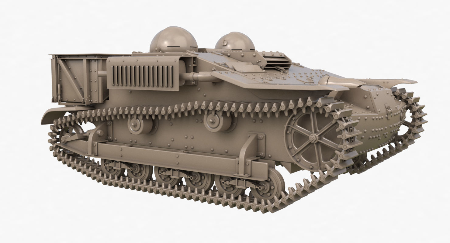 UE Tractor Clay VRay  3D model_33