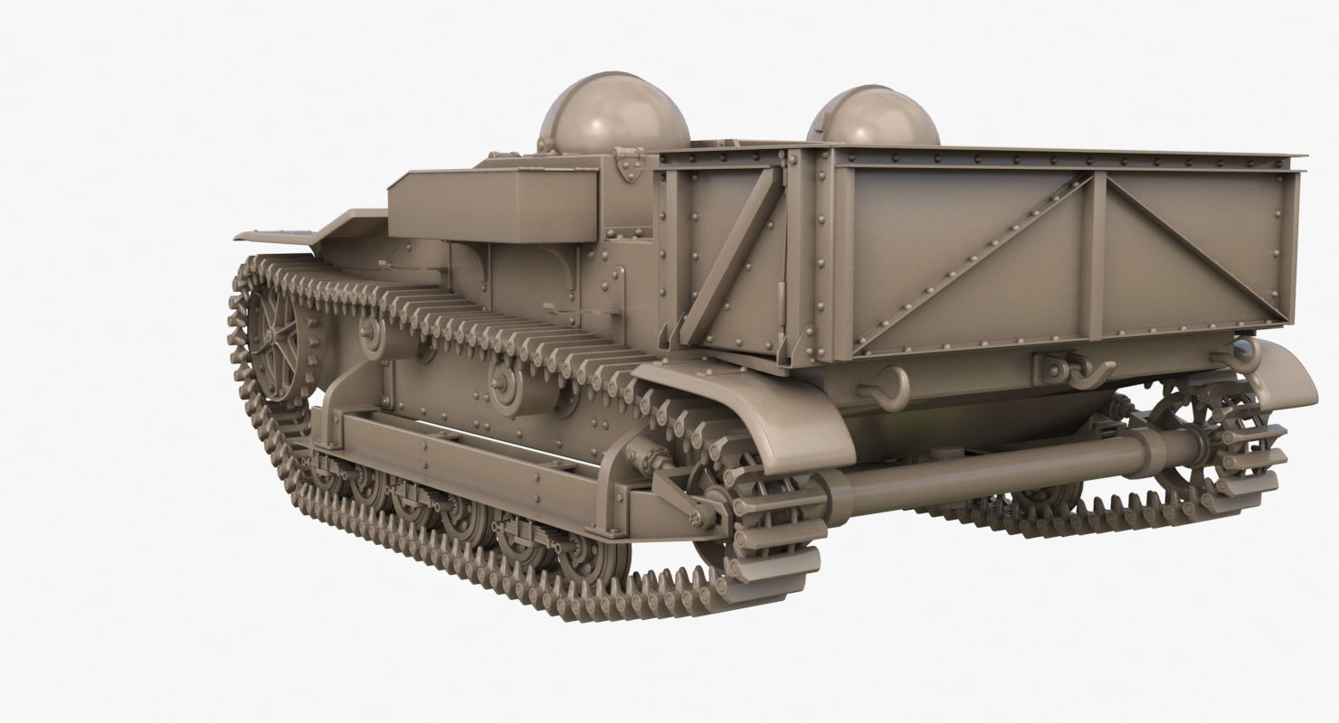 UE Tractor Clay VRay  3D model_49