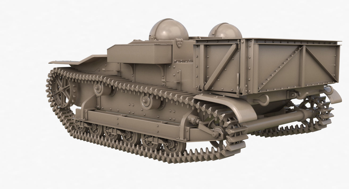 UE Tractor Clay VRay  3D model_50