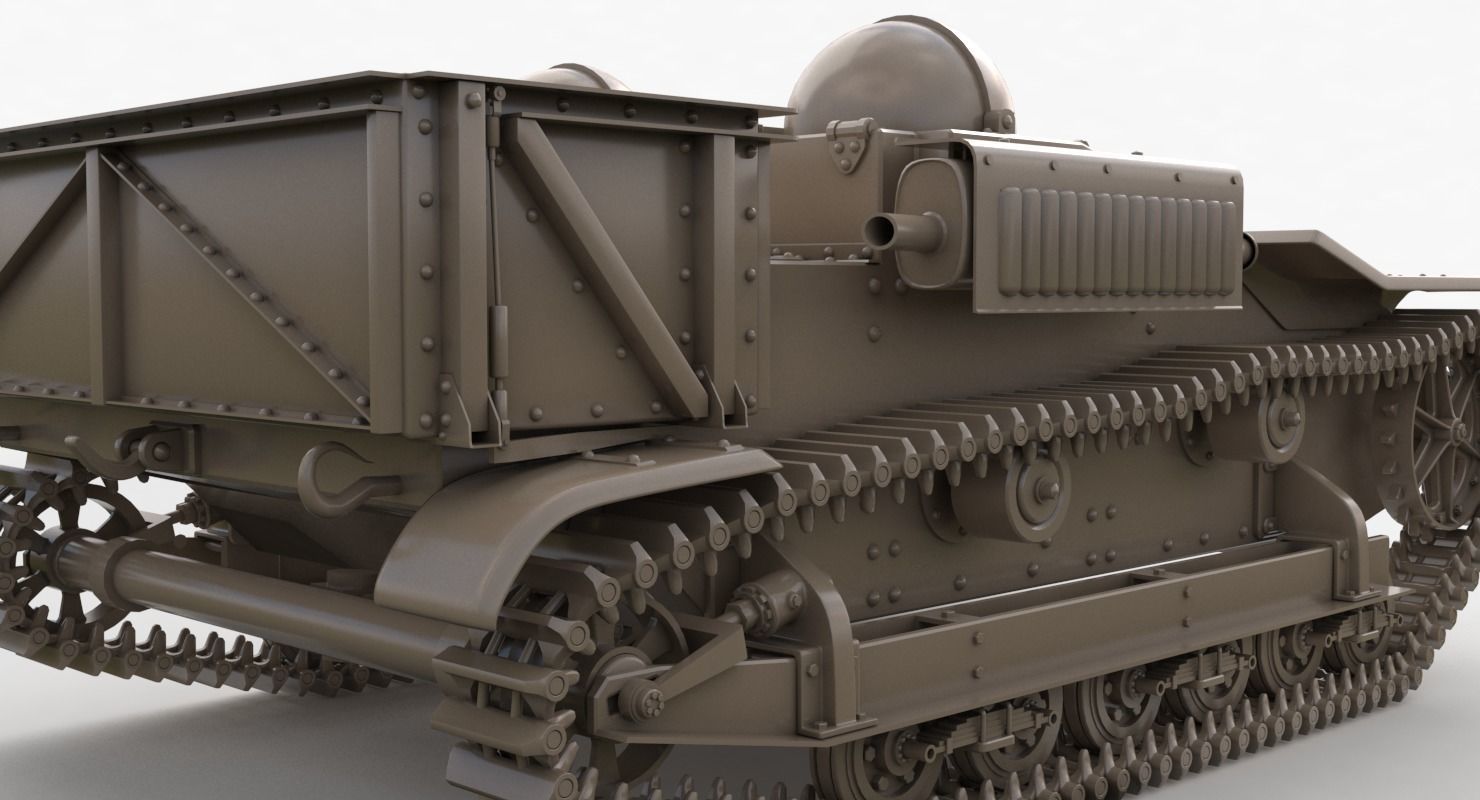 UE Tractor Clay VRay  3D model_15