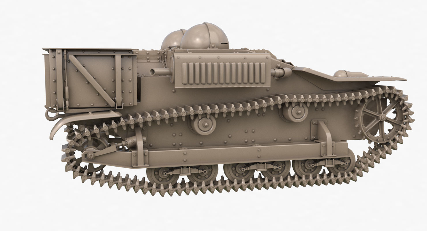UE Tractor Clay VRay  3D model_38