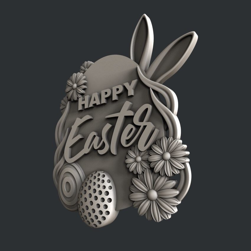 3d STL models for CNC or 3d printer Easter 3D model_2