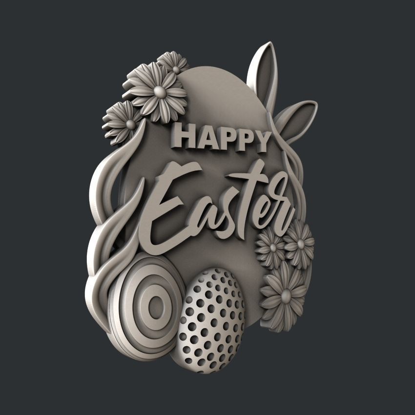 3d STL models for CNC or 3d printer Easter 3D model_1