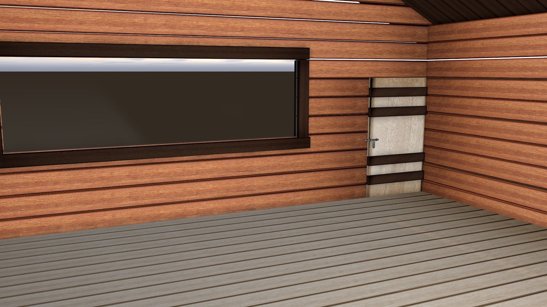 wood house 3d model 3D model_4