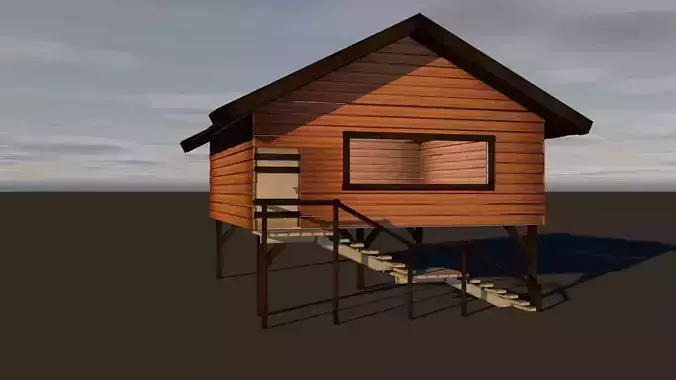 wood house 3d model