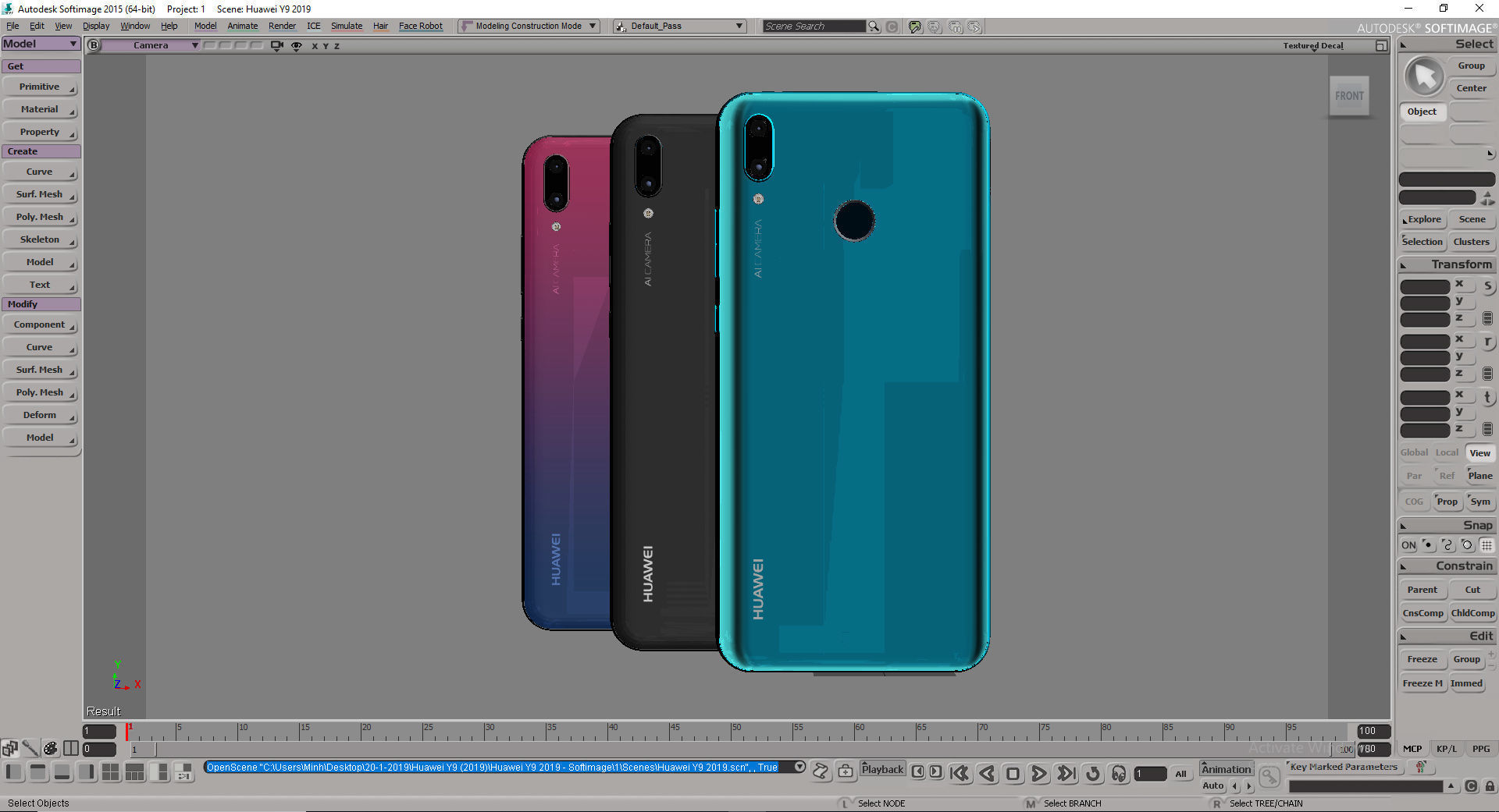Huawei Y9 2019 All Color 3D model_7