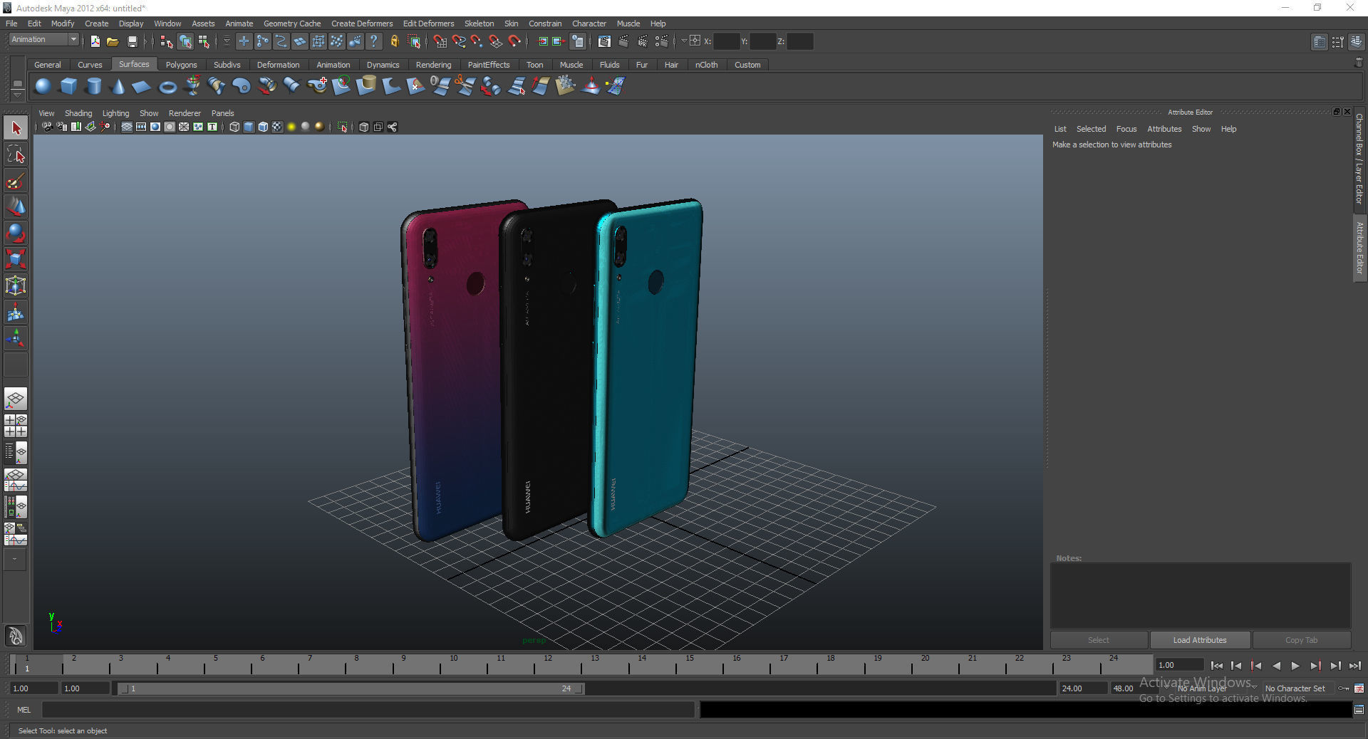 Huawei Y9 2019 All Color 3D model_8