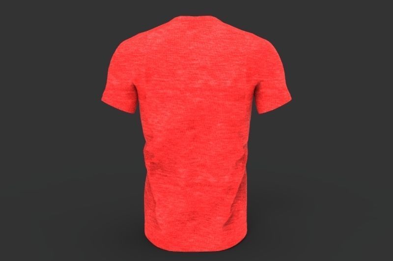 T-shirt t shirt Low-poly 3D model_4