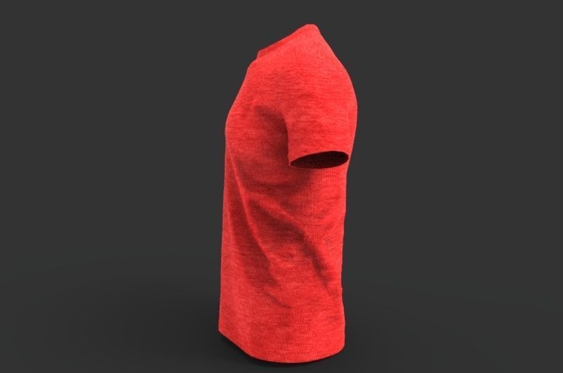 T-shirt t shirt Low-poly 3D model_2