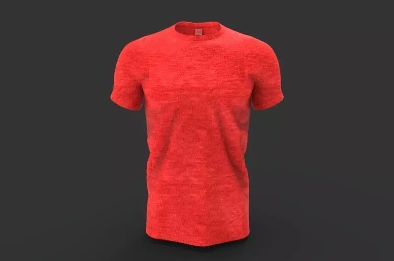 T-shirt t shirt Low-poly 3D model_0