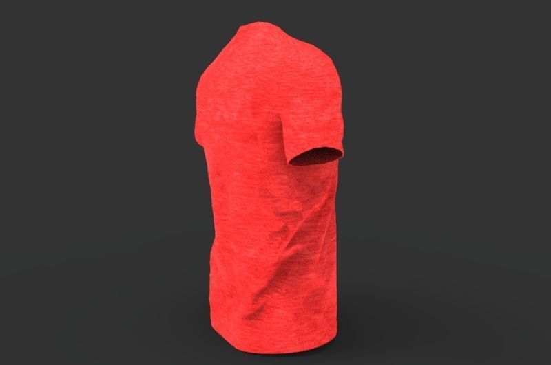 T-shirt t shirt Low-poly 3D model_5