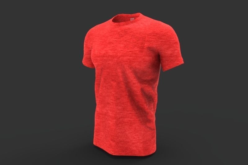 T-shirt t shirt Low-poly 3D model_1