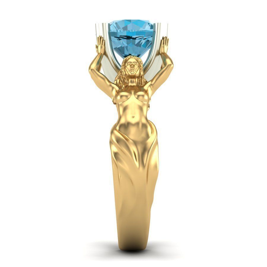 Womens ring with topaz 3D print model_5
