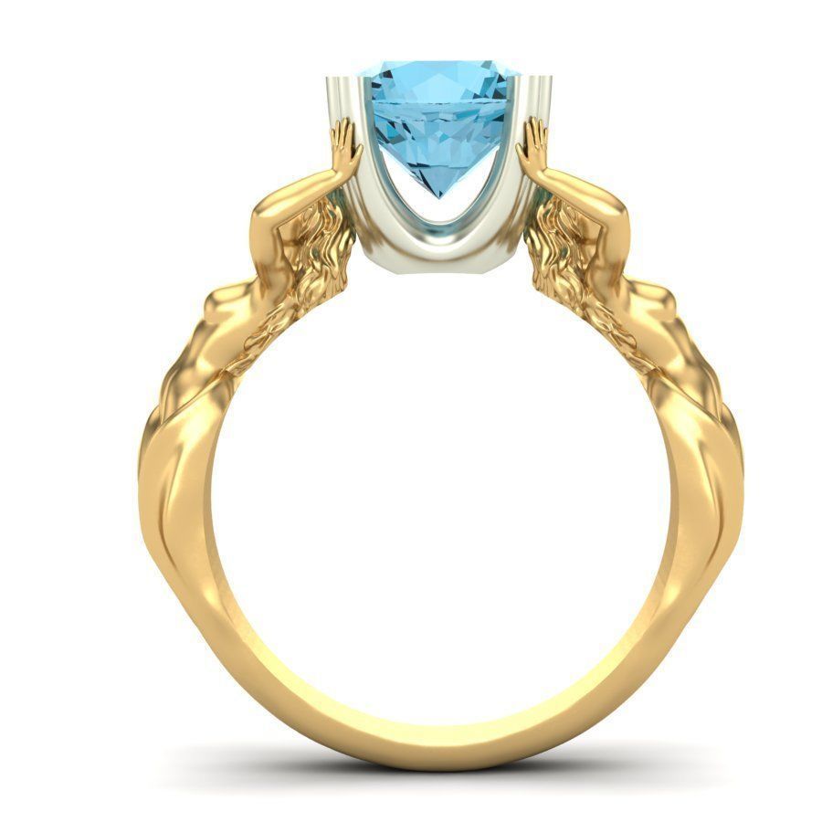 Womens ring with topaz 3D print model_6