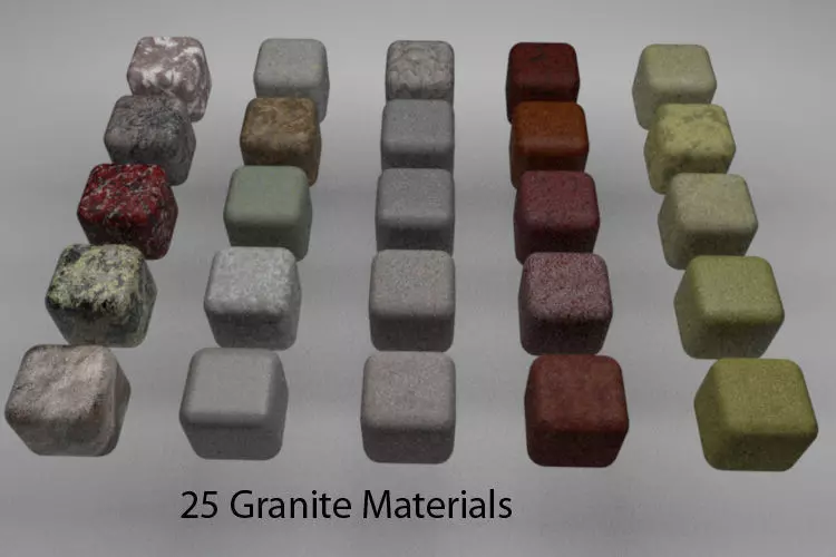 Granite Materials Pack 1 for C4D R20 3D model_0