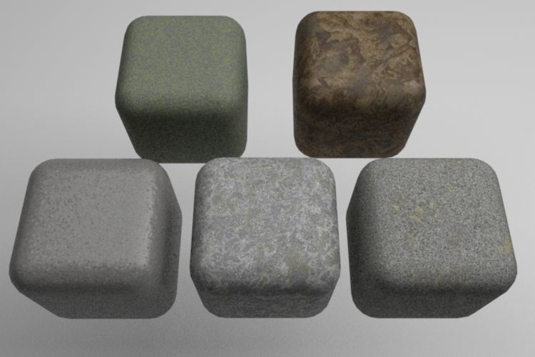 Granite Materials Pack 1 for C4D R20 3D model_2