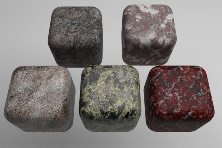 Granite Materials Pack 1 for C4D R20 3D model_1