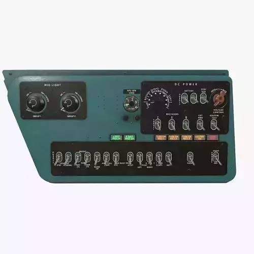 Mi-8MT Mi-17MT Right Side Console English Low-poly 3D model