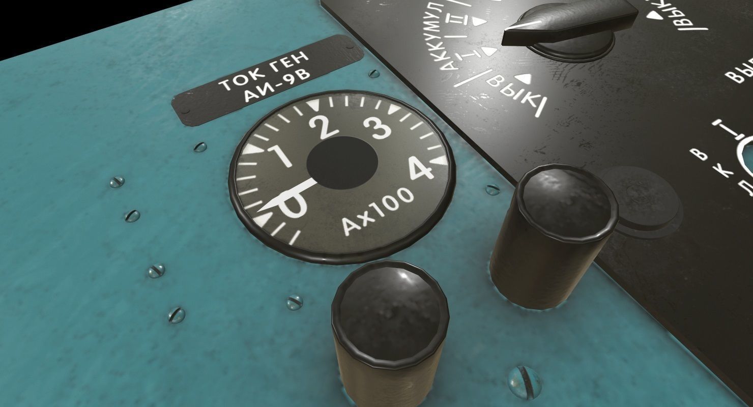 Mi-8MT Mi-17MT Right Side Console Russian Low-poly 3D model_5