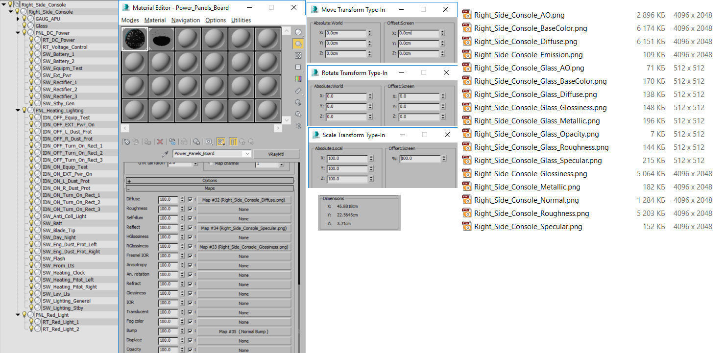Mi-8MT Mi-17MT Right Side Console Russian Low-poly 3D model_29