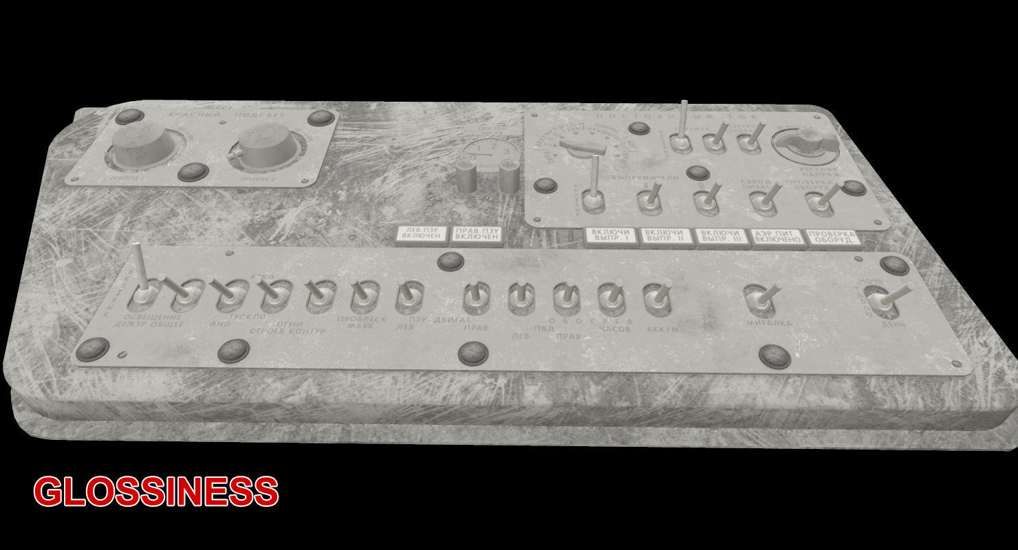 Mi-8MT Mi-17MT Right Side Console Russian Low-poly 3D model_17