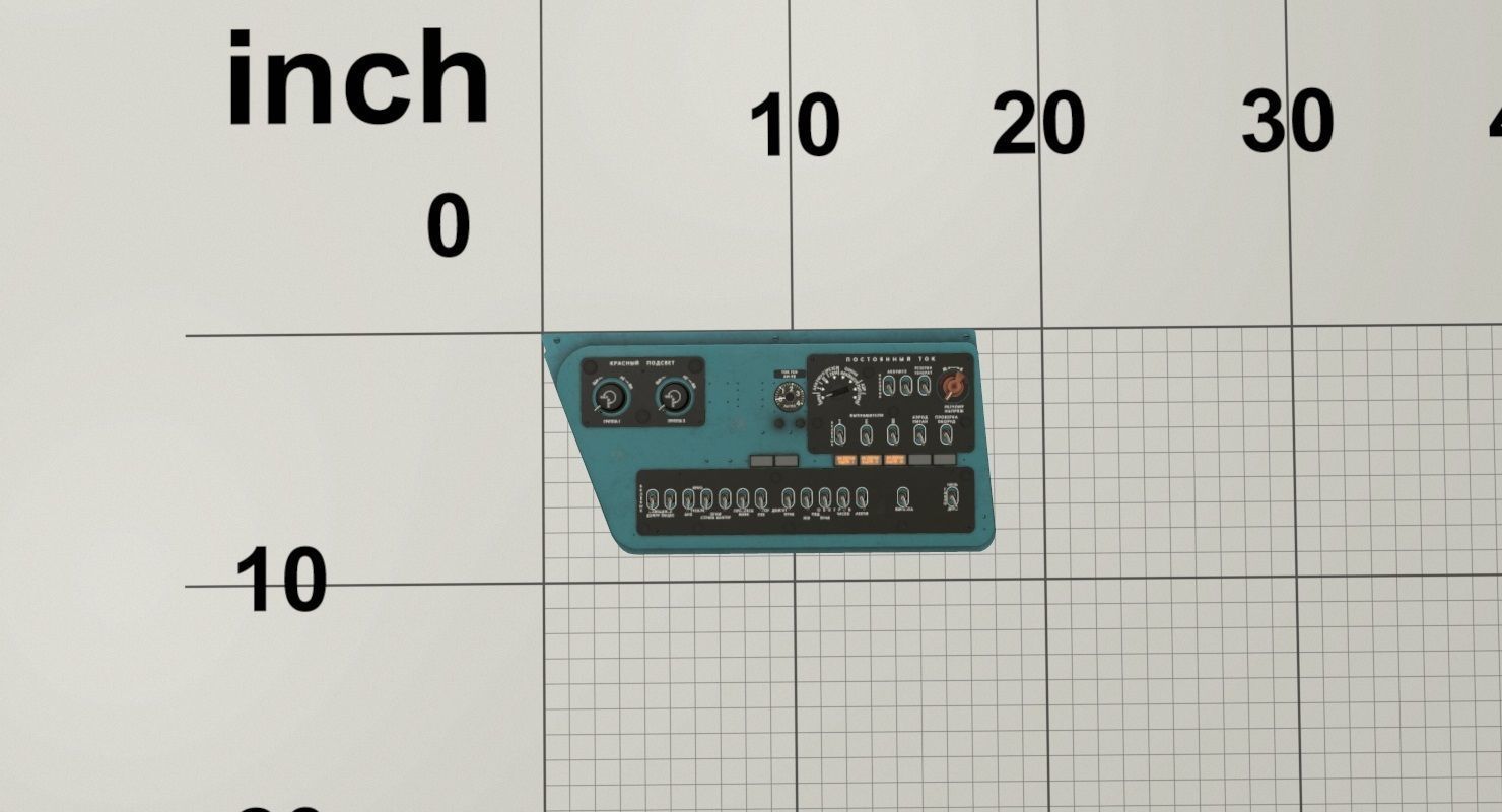 Mi-8MT Mi-17MT Right Side Console Russian Low-poly 3D model_9