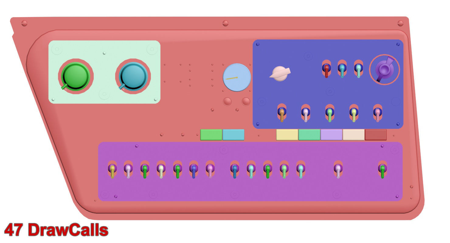 Mi-8MT Mi-17MT Right Side Console Russian Low-poly 3D model_28