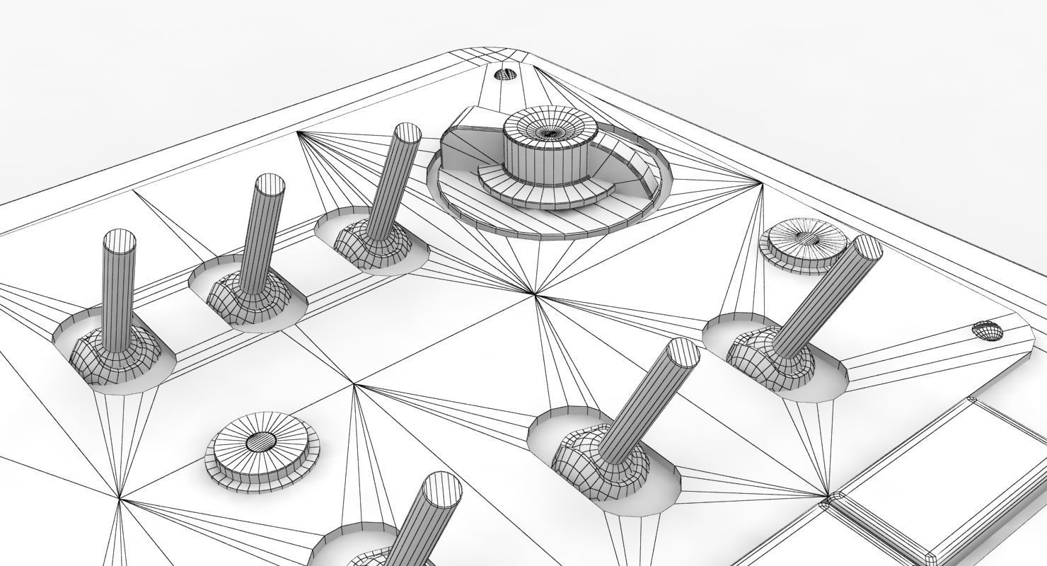 Mi-8MT Mi-17MT Right Side Console Russian Low-poly 3D model_12